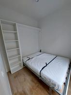 Opklapbed (Twijfelaar in kast), Huis en Inrichting, Slaapkamer | Bedden, Ophalen, Wit, 140 cm, Zo goed als nieuw