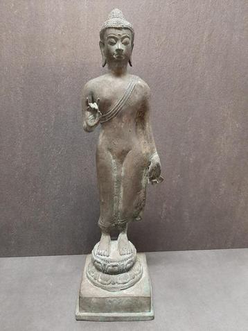 Bronzen beeld/Boeddha/Karana Mudra/Azië