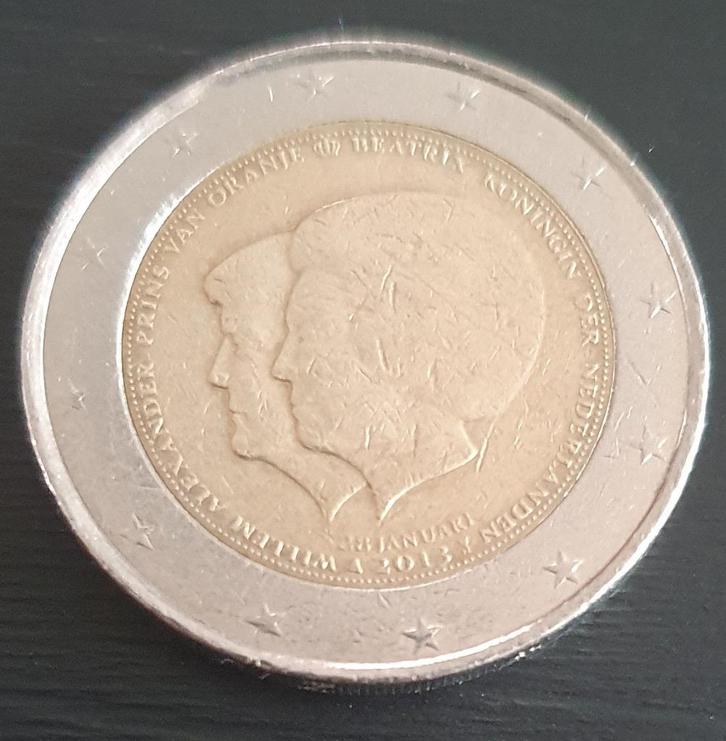 2 euro herdenkingsmunt: Kroning van Koning -Willem Alexander, Postzegels en Munten, Munten | Europa | Euromunten, Losse munt, 2 euro