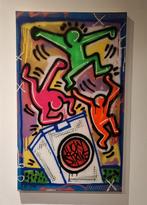 Keith haring concept spray painting by doped out m, Antiek en Kunst, Ophalen