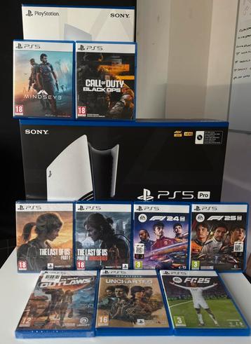 Ps5 pro+disk drive+games beschikbaar voor biedingen