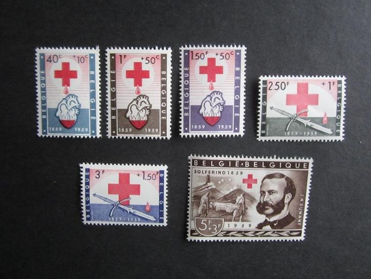 Timbres Belgique - N1096 à 1101 (xx) - 14,00Eur, Postzegels en Munten, Postzegels | Europa | België, Postfris, Frankeerzegel, Rode kruis