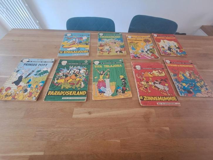 10 x Jommeke strips rode druk, Boeken, Stripverhalen, Gelezen, Ophalen