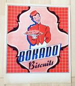 BOKADO BICUITS RECLAME DOOS OF BLIK ETIKET, Ophalen of Verzenden