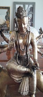 Prachtige oude verguld bronzen zeldzame godin op tijger, Antiek en Kunst, Ophalen, Brons