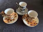 Espresso tasjes - jungle dieren, Huis en Inrichting, Ophalen, Zo goed als nieuw, Overige stijlen, Kop(pen) en/of Schotel(s)