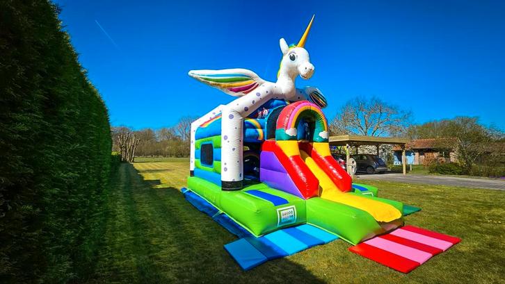 Château gonflable Licorne à louer, Hobby & Loisirs créatifs, Articles de fête | Location, Enlèvement