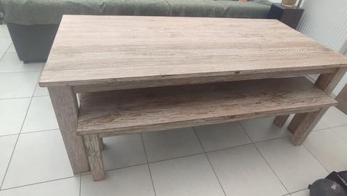 Eetplaats (tafel + 2 banken) - vol hout/ William Winston Col, Antiek en Kunst, Antiek | Meubels | Stoelen en Sofa's, Ophalen