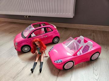 Barbie 2 wagens , 1 pop met extra kledij beschikbaar voor biedingen