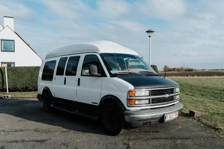Chevrolet Express 1500 V8 5.7l -  Chevy Van - BJ 1999 - LPG, Auto's, Chevrolet, Particulier, Chevy Van, LPG, Automaat, Wit, Bruin