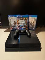 PS4 + 3 games + controller, Ophalen of Verzenden, Zo goed als nieuw, Met 1 controller, Original