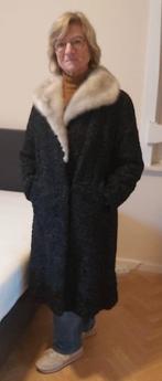 bontjas in astracan, Kleding | Dames, Zwart, Maat 42/44 (L), Zo goed als nieuw, Ophalen