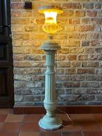 Witte marmeren console met lamp, Antiek en Kunst, Ophalen