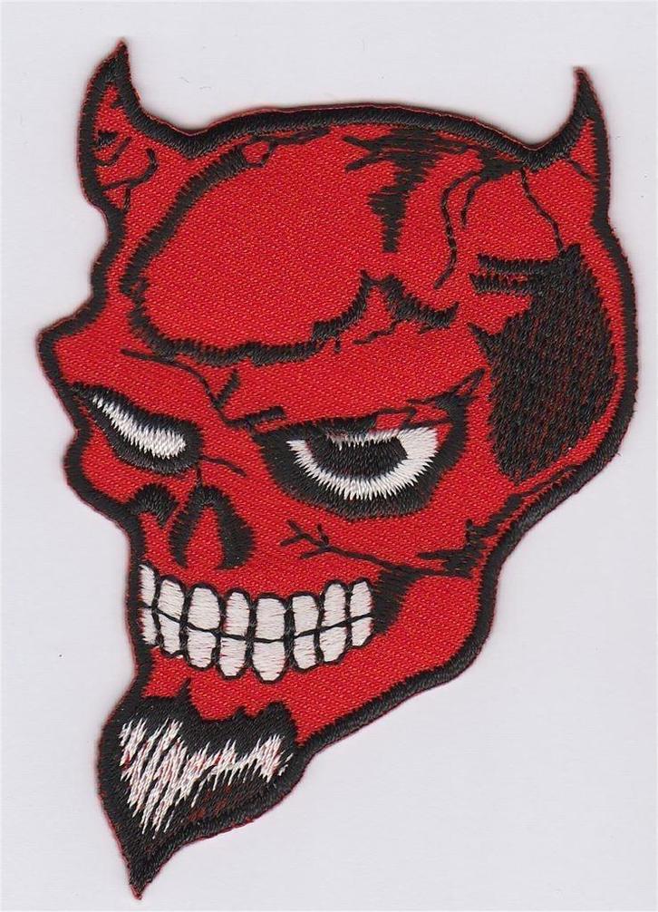 Satan Devil stoffen opstrijk patch embleem #1, Motoren, Accessoires | Stickers, Verzenden
