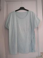T-shirt bleu ciel pour femme. taille XL (Océan breeze Canda), Manches courtes, Canda C&A, Bleu, Porté
