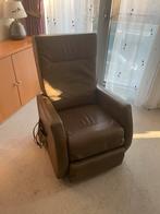 Fauteuil relax électrique en cuir, Maison & Meubles, Fauteuils, Enlèvement, Comme neuf, Cuir
