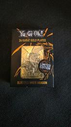 Yugioh 24 karat gold plated blue eyes white dragon, Ophalen of Verzenden, Zo goed als nieuw