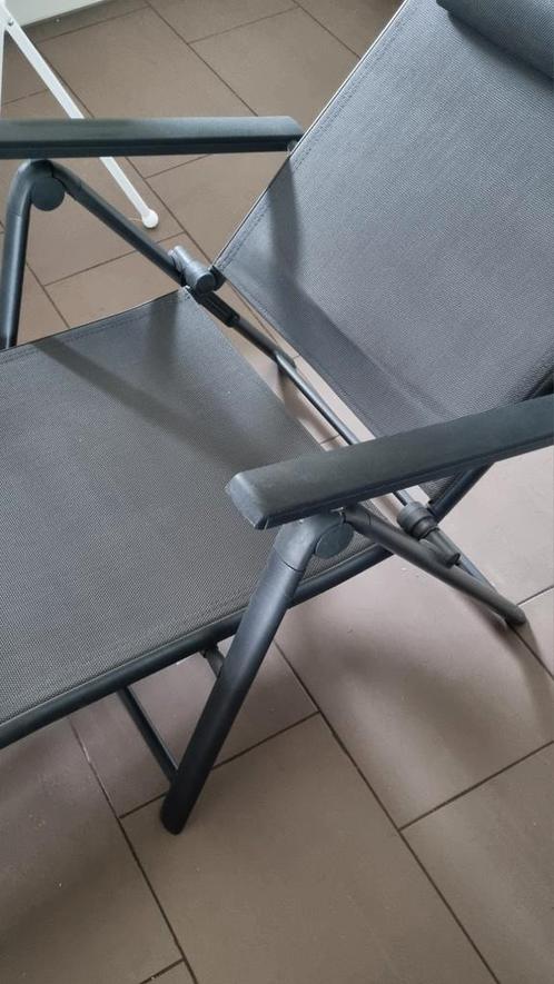 Chaise longue pliable, Tuin en Terras, Ligbedden, Zo goed als nieuw, Aluminium, Inklapbaar, Verstelbaar, Ophalen