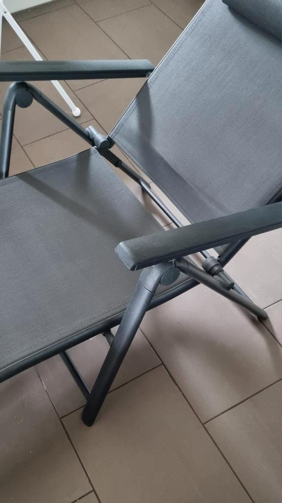 Chaise longue pliable, Tuin en Terras, Ligbedden, Zo goed als nieuw, Aluminium, Inklapbaar, Verstelbaar, Ophalen