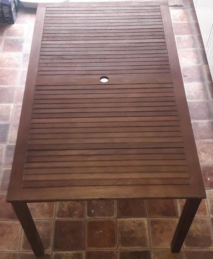 Teakhouten tafel 150x90x75cm, Huis en Inrichting, Tafels | Salontafels, Zo goed als nieuw, 75 cm of meer, 50 tot 100 cm, 100 tot 150 cm