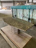 Granieten tafel, Tuin en Terras, Terrasdelen en Vlonders, Ophalen, Zo goed als nieuw