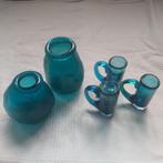 Petits vases et pts verres turquoises, Enlèvement, Utilisé, Autres types