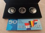 50 jaar Benelux zilver coins, Setje, Zilver, Zilver, Ophalen