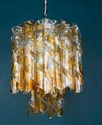 Lustre vintage AV Mazzega 'Torciglioni' - 1970, Maison & Meubles, Lampes | Lustres, Enlèvement ou Envoi, Comme neuf, Métal, Murano