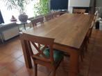 Eettafel in Teak met 8 stoelen, 200 cm of meer, 50 tot 100 cm, Teakhout, Rechthoekig
