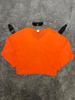 ICHI trui – fel oranje – V-hals – Large, Kleding | Dames, Verzenden, Maat 42/44 (L), Oranje, Zo goed als nieuw