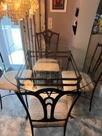 Vintage keukentafel met 4 stoelen, Antiek en Kunst, Ophalen