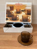Vintage Vereco Frans rookglas : 6 kopjes & 6 bordjes, Enlèvement