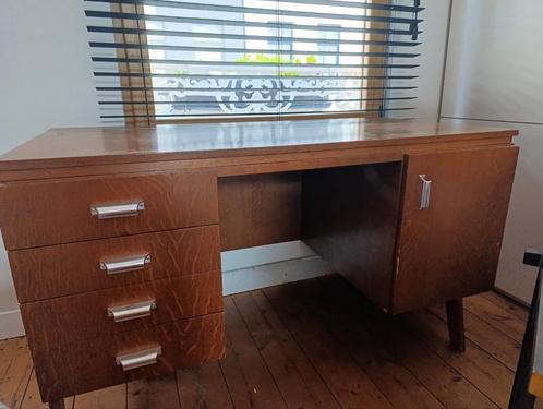 vintage mid century bureau, Huis en Inrichting, Bureaus, Gebruikt, Bureau, Ophalen