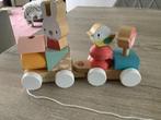 Houten speelgoedtrein met characters (15x20 cm), Ophalen of Verzenden, Zo goed als nieuw, Duw- of Trekspeelgoed