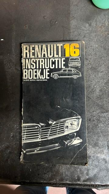 Renault 16 instructieboekje beschikbaar voor biedingen