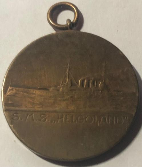 Médaille Allemande SMS Helgoland WW1, Collections, Objets militaires | Général, Marine, Envoi