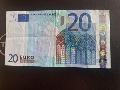 2002 Duitsland 20 euro oude serie Trichet code R001, Postzegels en Munten, Bankbiljetten | Europa | Eurobiljetten, Los biljet