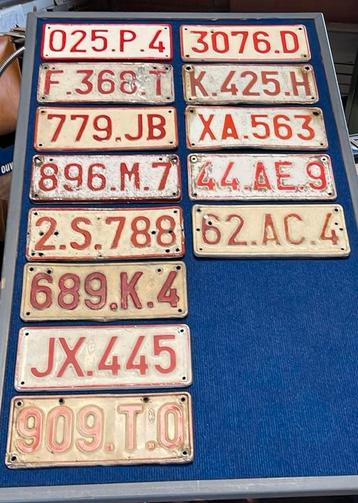 Oude belgische nummerplaten of kentekenplaten, Ophalen, Zo goed als nieuw