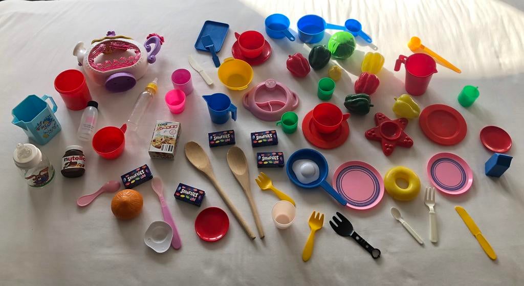 Speelgoed plastic keuken materiaal. 64st, Enlèvement ou Envoi