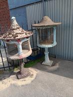 2 prachtige antieke vogelkooien op voet, Ophalen
