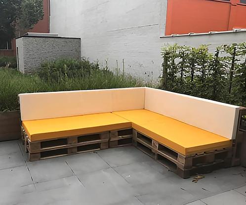 Wasbare palletkussenset, Tuin en Terras, Tuinstoelen, Gebruikt, Textileen, Ophalen