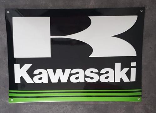 Kawasaki zwaar emaillen reclame bord garage showroom mancave, Verzamelen, Merken en Reclamevoorwerpen, Zo goed als nieuw, Reclamebord