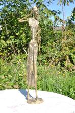 D statue africaine en bronze signe K, Ophalen of Verzenden, Brons