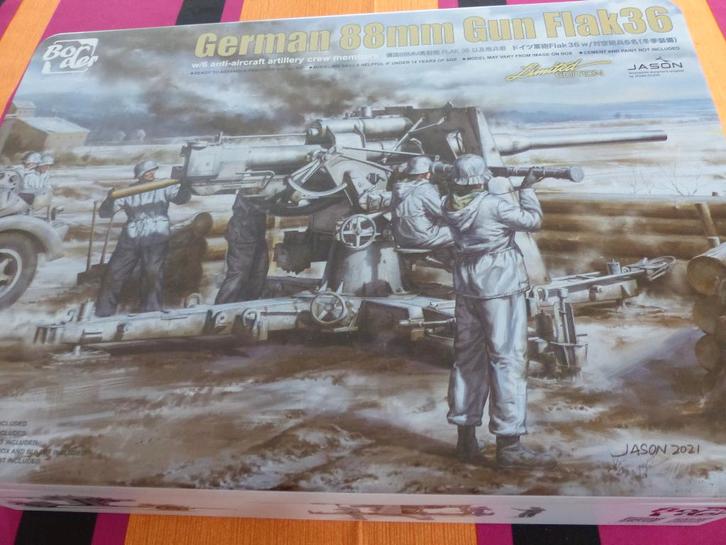 AV CANON DE 88 bORDER 1/35, Hobby & Loisirs créatifs, Modélisme | Autre, Neuf, 1:32 à 1:50, Enlèvement ou Envoi