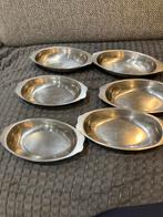 6 schaaltjes inox 18/8 vintage 20 x 10 x 3,5 cm bv ijscoupe, Ophalen of Verzenden