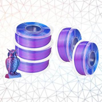 JAYO Nieuwe 3D filament SILK PLA+ plus Dualcolor Rood/ Blauw beschikbaar voor biedingen