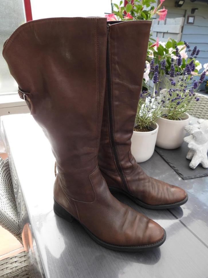 IL MASIERO - lederen laarzen - maat 40, Kleding | Dames, Schoenen, Gedragen, Hoge laarzen, Bruin, Ophalen of Verzenden