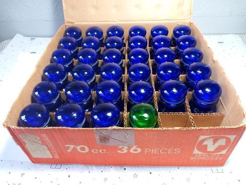 In originele doos 34 Apothekers flessen 1970 vintage, Antiek en Kunst, Antiek | Glaswerk en Kristal, Ophalen of Verzenden