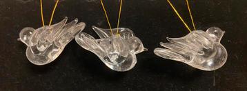 RARE ! Ensemble de 6 délicates colombes en verre - ancien !, Divers, Enlèvement ou Envoi, Neuf