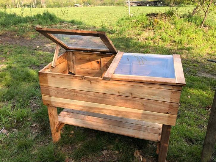 Moestuinbak, Tuin en Terras, Bloembakken en Plantenbakken, Nieuw, Hout, Binnen, Balkon, Tuin, 60 cm of meer, 100 cm of meer, Rechthoekig